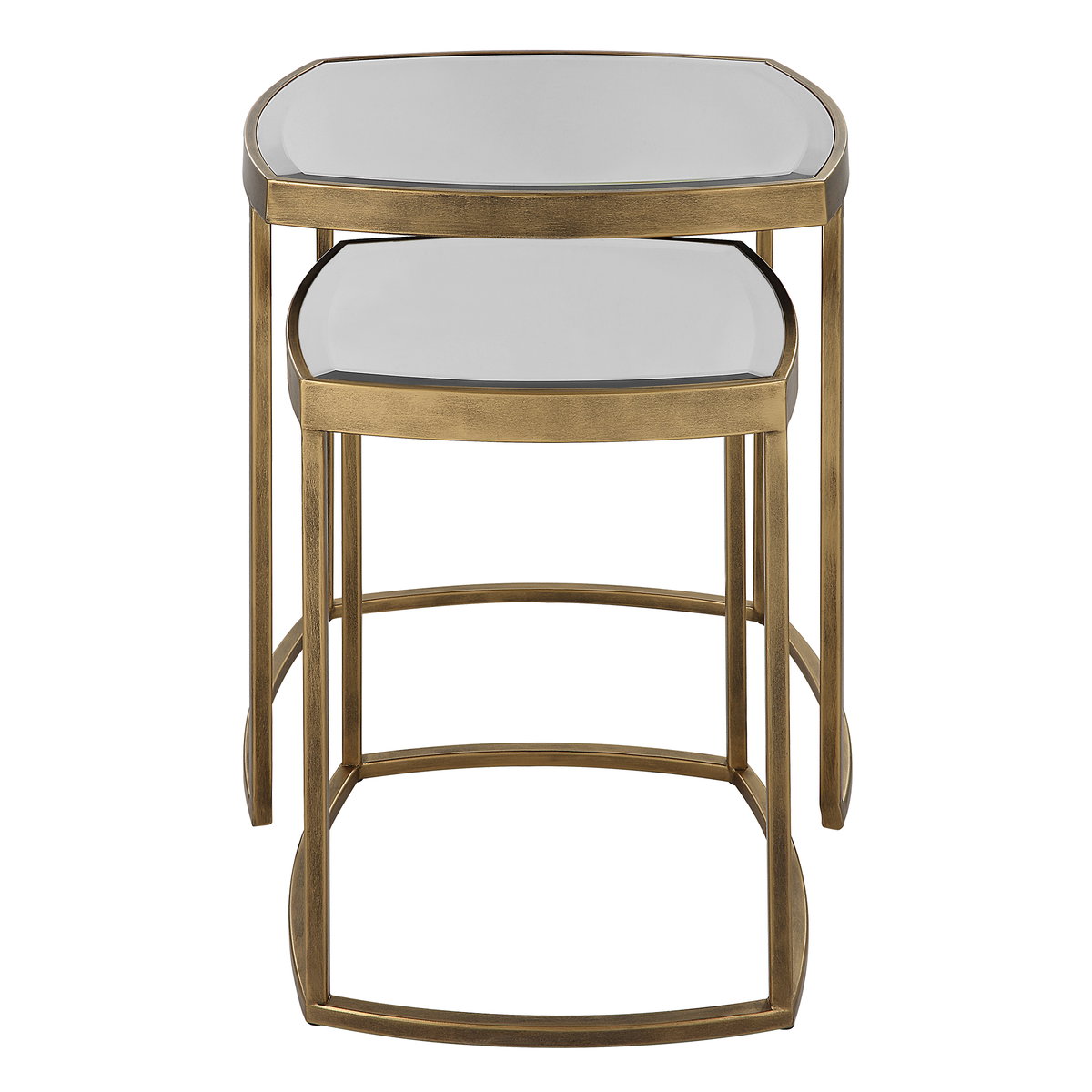 Vista Gold Nesting Tables Set Of 2, Coffee Table by Uttermost, 19.75" width x 23.75" height x 19.75" depth View 1