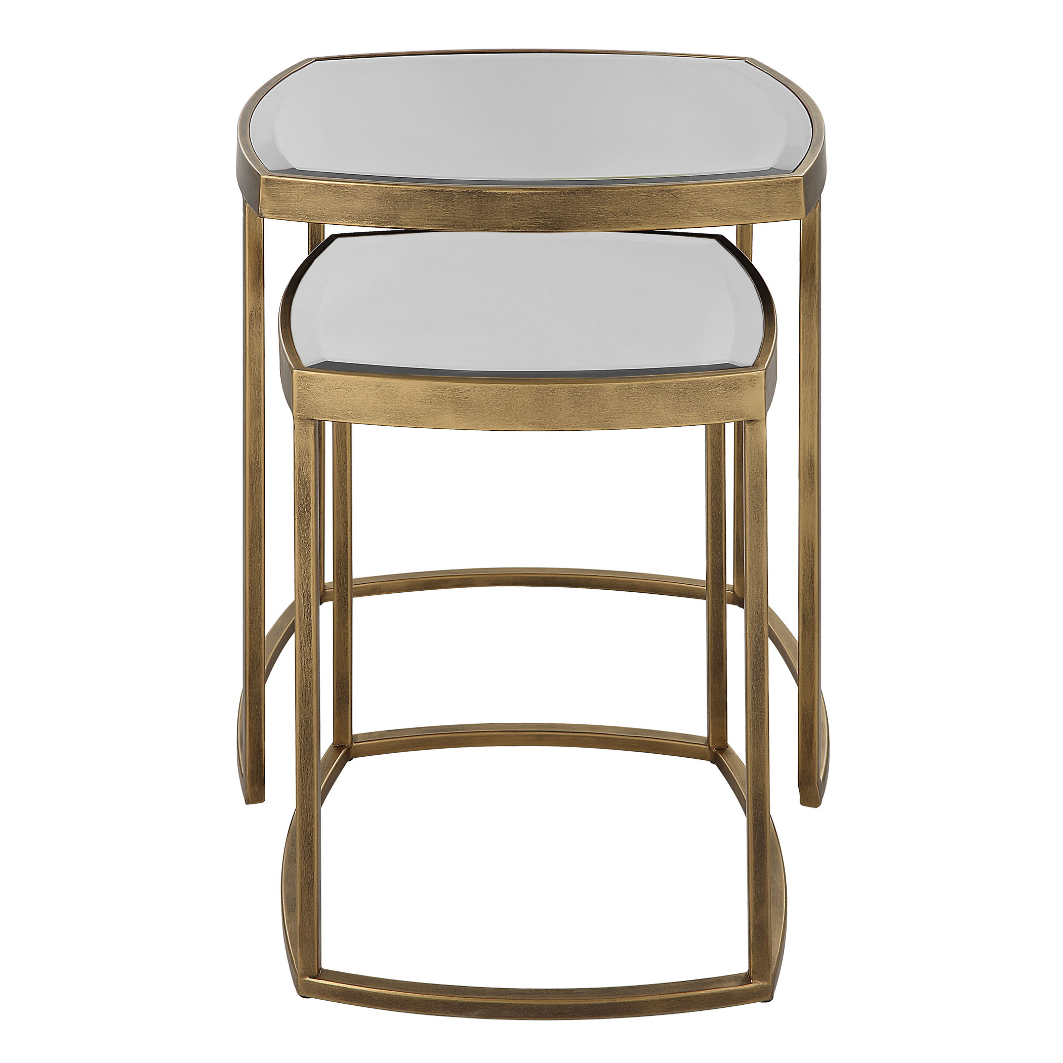 Vista Gold Nesting Tables Set Of 2, Furniture by Uttermost, 19.75" width x 23.75" height x 19.75" depth View 1