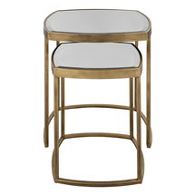 Online Designer Living Room Vista Gold Nesting Tables, Set Of 2