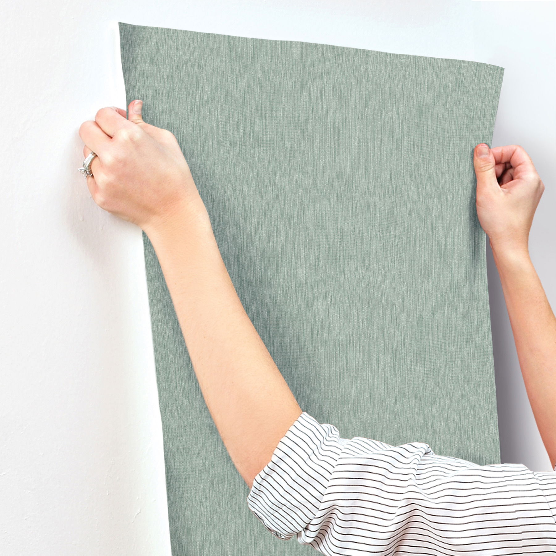 Linen Teal Wallpaper large image 