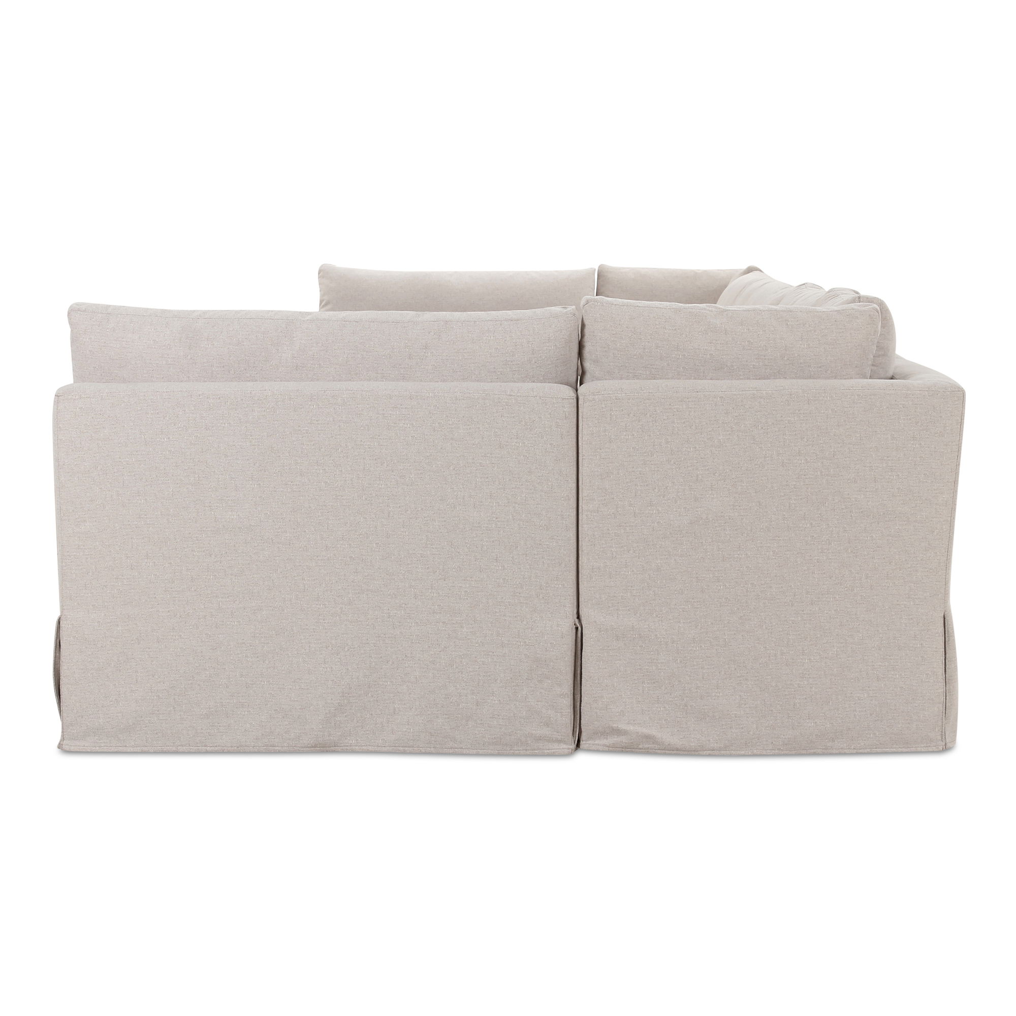 Fable Slipcover Dining Banquette U-shape Beige 154in large image 