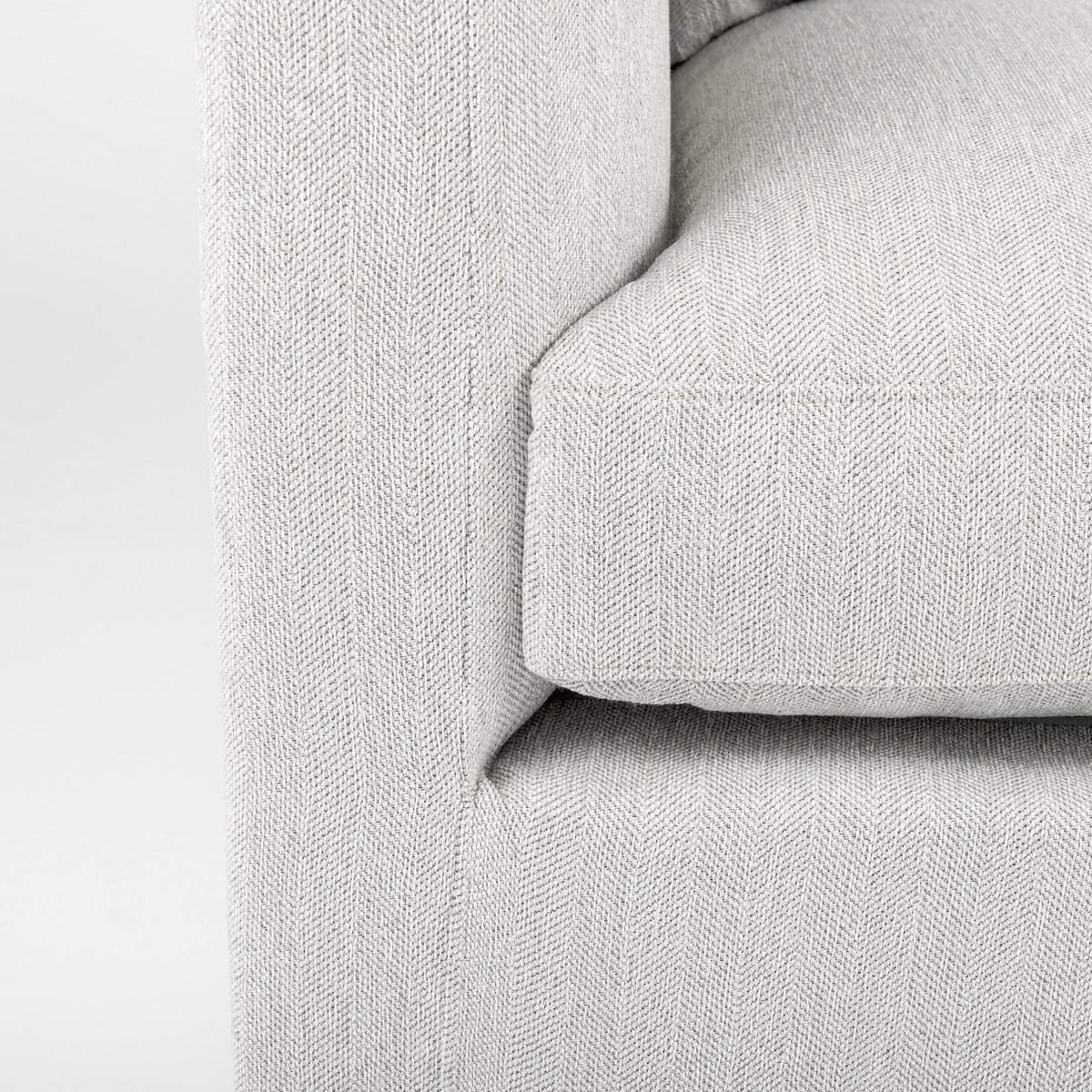 Valence 37.8L x 38.6W x 28.3H Light Gray Corner Sectional Piece, Sectional Sofa by Mercana, 37.8" length x 38.58" width x 28.35" height View 11