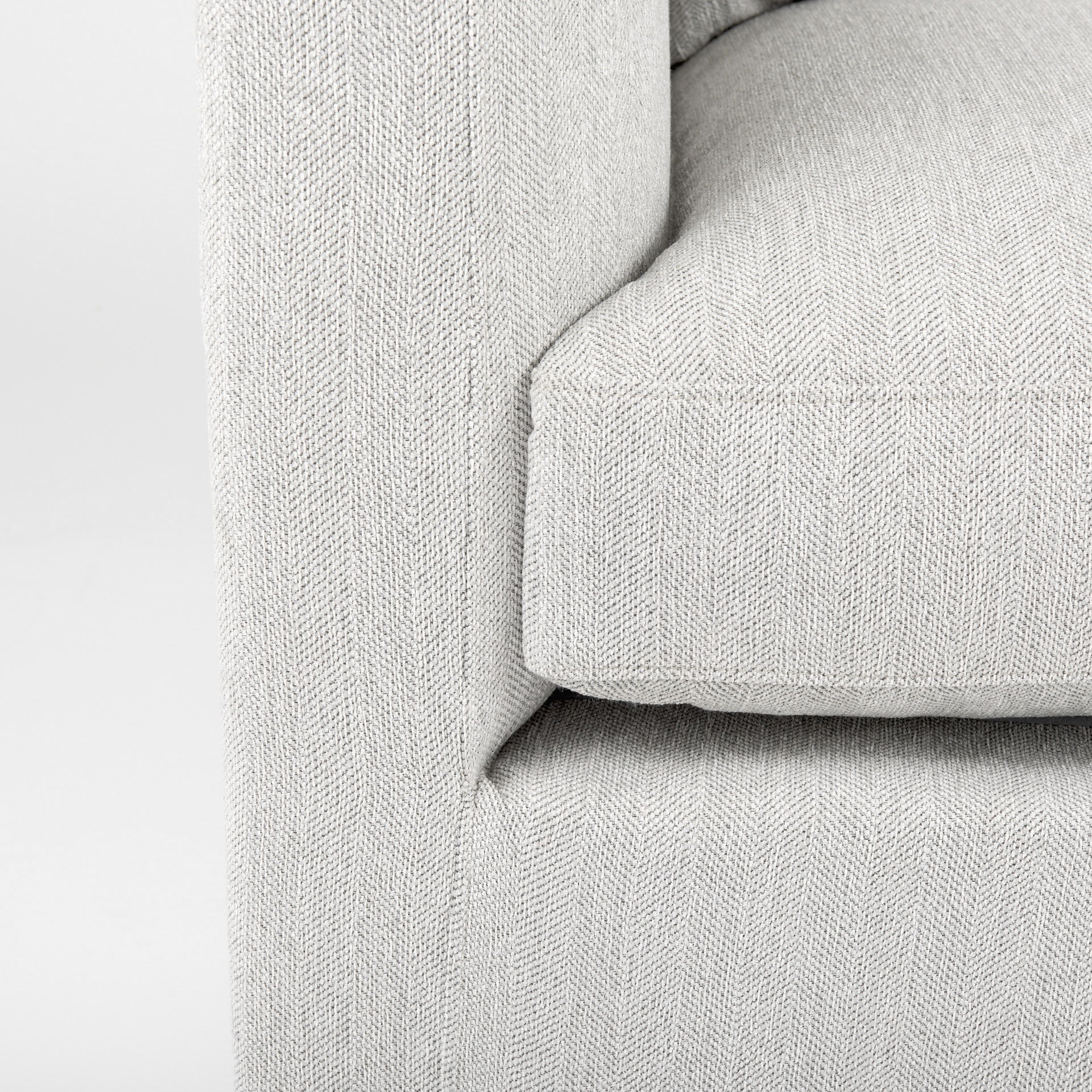 Valence  Light Gray Corner Sectional Piece, Sectional Sofa by Mercana, 37.8" length x 38.58" width x 28.35" height View 11