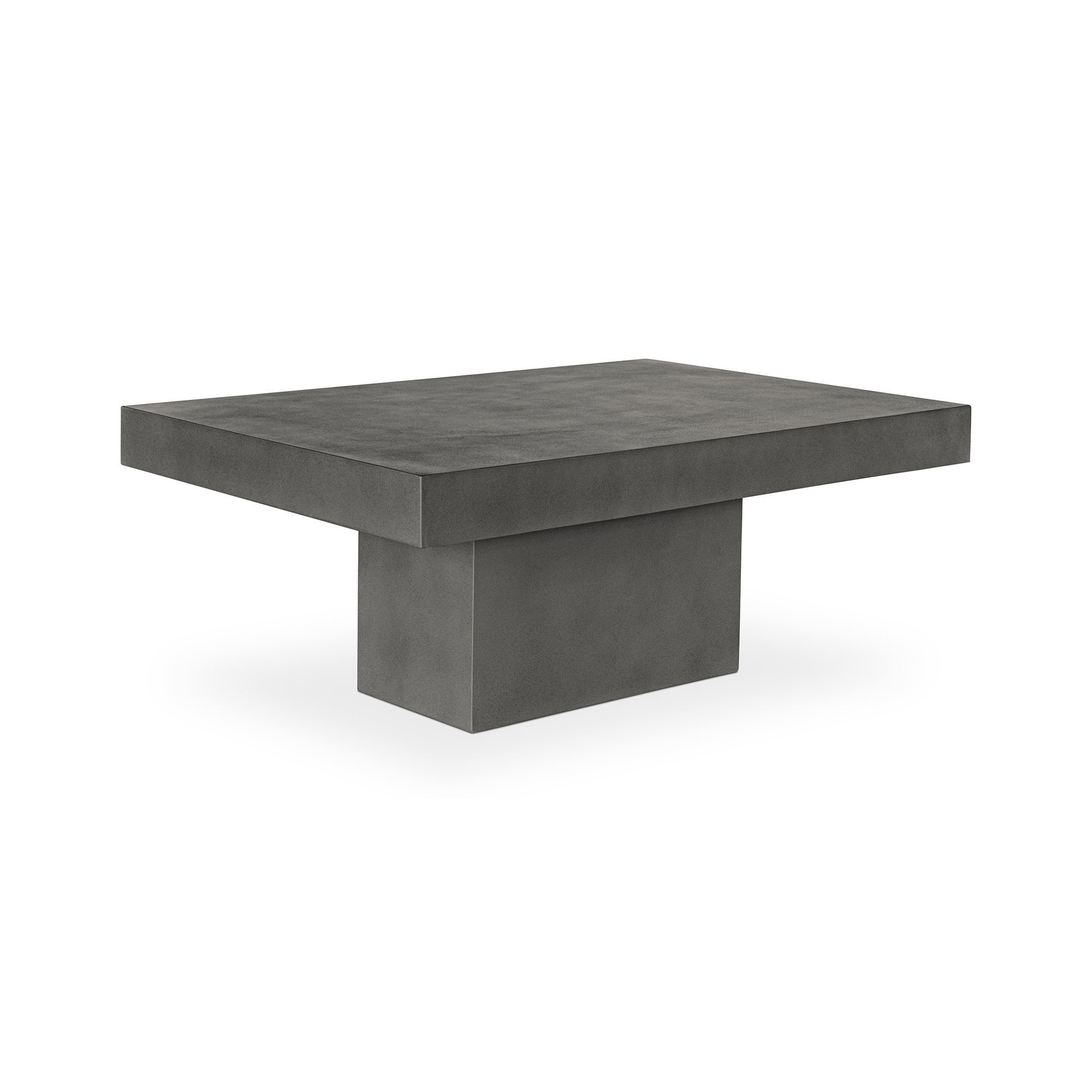 Maxima Outdoor Coffee Table Grey, Outdoor Table by Moe's Home, 3'11" width x 1'6.5" height x 2'7.5" depth View 2