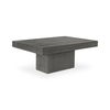 Maxima Outdoor Coffee Table Grey, Outdoor Table by Moe's Home, 3'11" width x 1'6.5" height x 2'7.5" depth thumbnail 2
