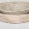 Nikita Set of 2 Large Light-Wash Reclaimed Wood Bowls, Decorative Bowl by Mercana, 17.25" length x 18.25" width x 4.5" height thumbnail 7