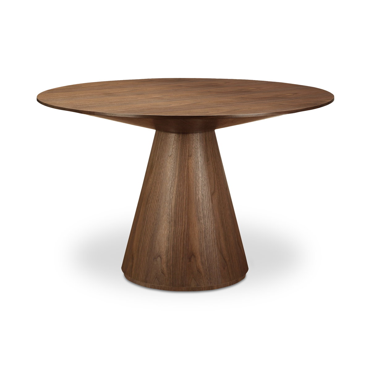 Otago 47in Round Dining Table Walnut, by Moe's Home, 47" width x 29.5" height x 47" depth View 1