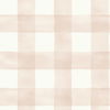 Watercolor Check Pink & White Wallpaper, by York Wall, 33' length x 1'8.5" width x 0.02" depth thumbnail 1