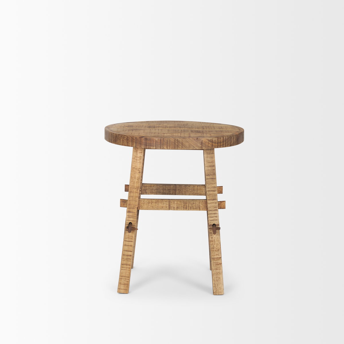 Rosie Small Brown Wood End Table, Side & End Table by Mercana, 20" length x 20" width x 22.5" height View 2