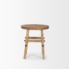 Rosie Small Brown Wood End Table, Side & End Table by Mercana, 20" length x 20" width x 22.5" height thumbnail 2