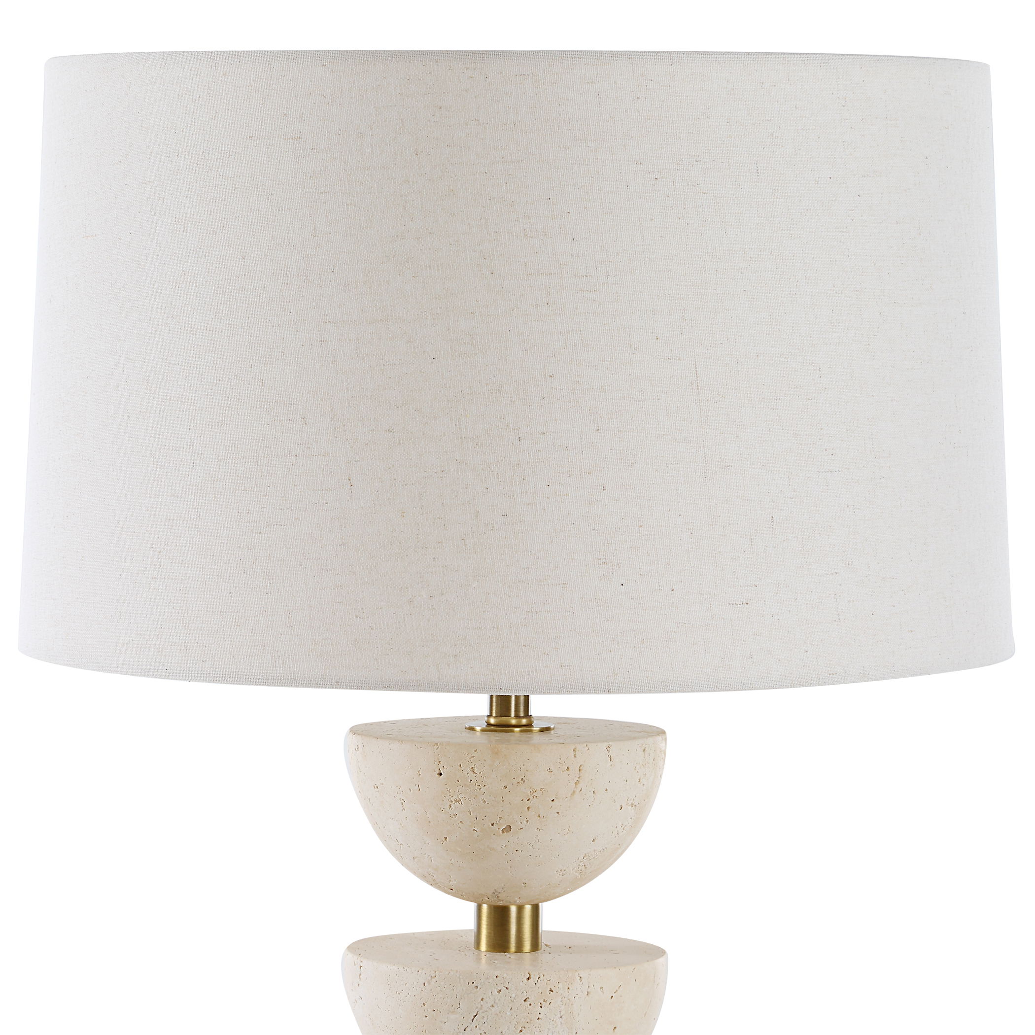 Hemisphere Travertine Table Lamp large image 