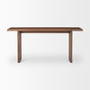 Grier 65' Medium Brown Solid Wood with Cane Console Table, by Mercana, 65" length x 16" width x 29" height thumbnail 4