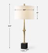 Suranne Antique Brass Table Lamp, by Uttermost, 16" width x 35.25" height x 16" depth thumbnail 3