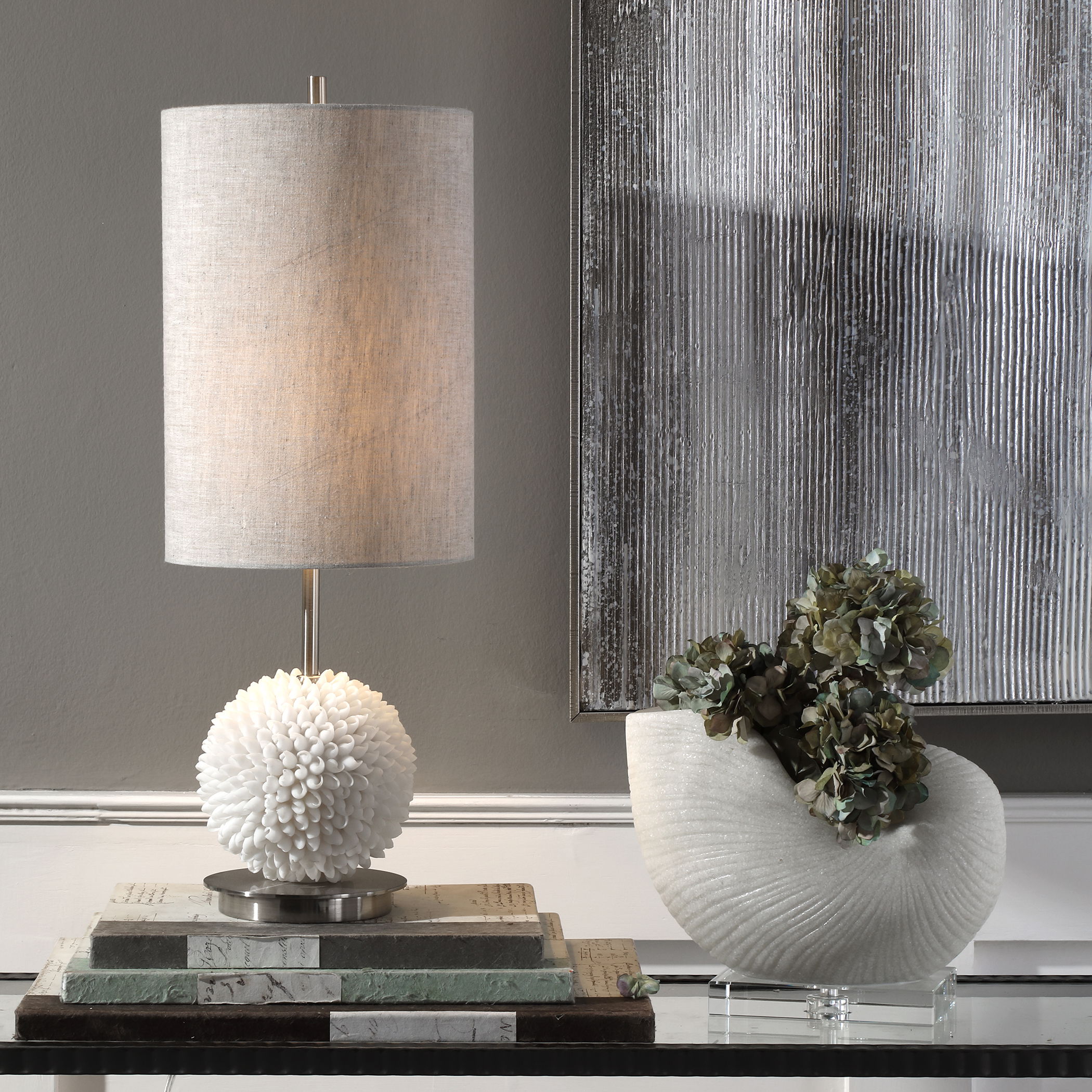 Cascara Sea Shells Lamp large image 