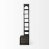 Brodie VII 32L x 22W x 94H Brown Wood Gun-Metal Bracing Four Shelf Shelving Unit thumbnail 2