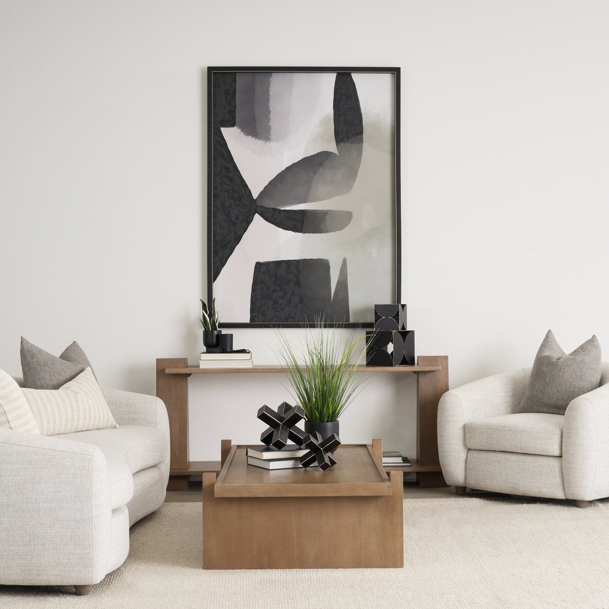 Eula Medium Brown Wood Console Table, by Mercana, 67" length x 15.5" width x 30" height View 2