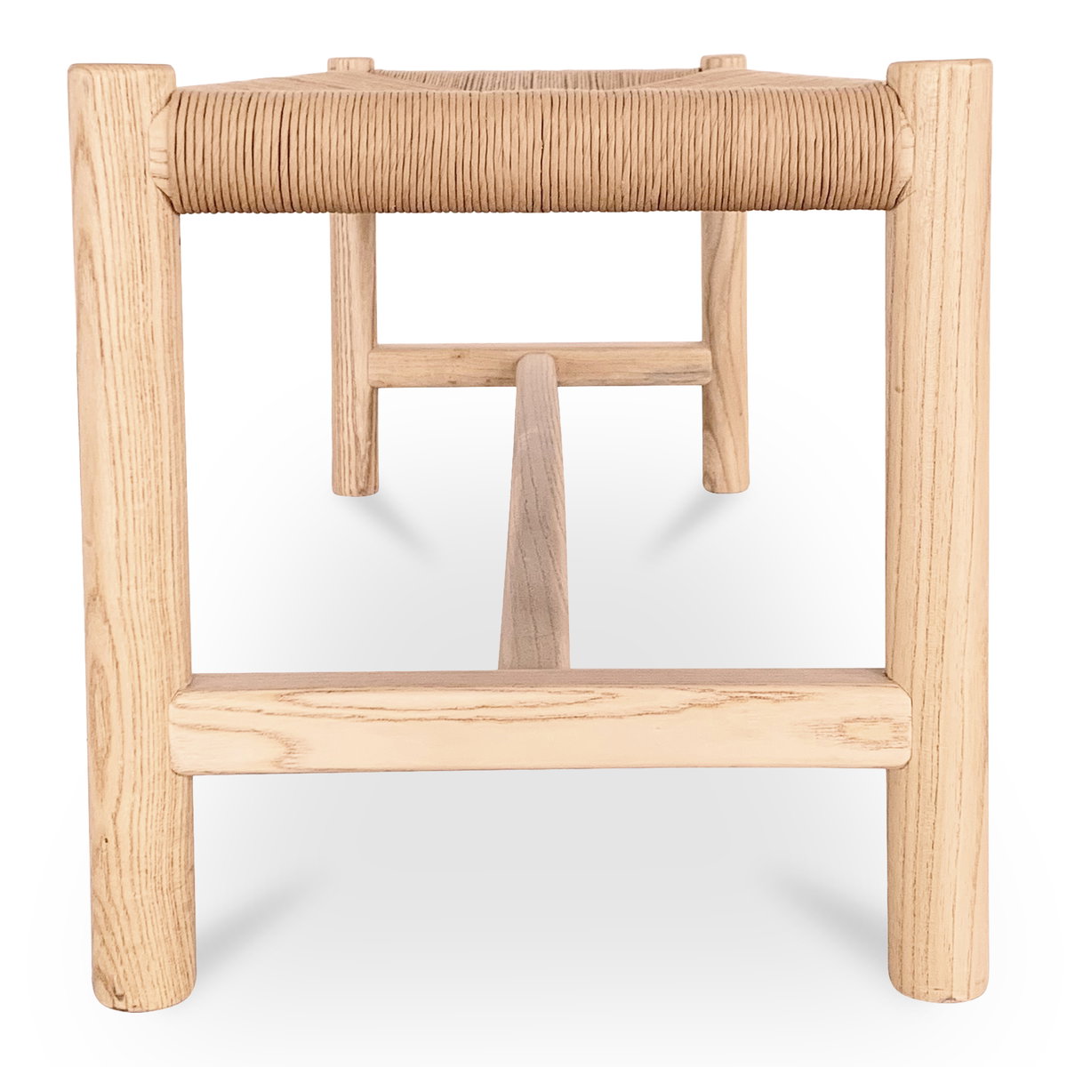 Hawthorn Small Bench Natural, Benche by Moe's Home, 48" width x 18" height x 17" depth View 3