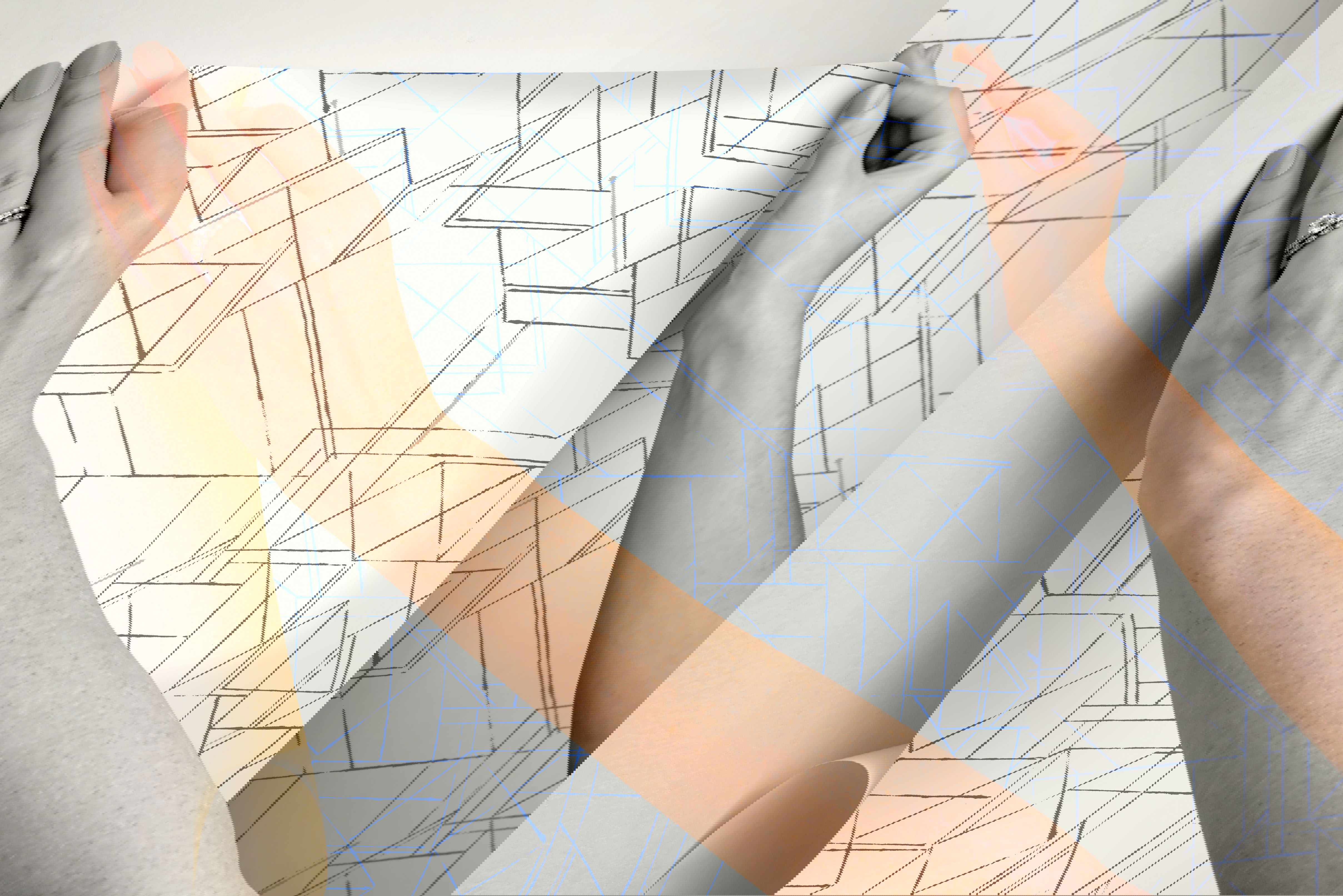 Prism Schematics Cobalt Peel & Stick Wallpaper large image 