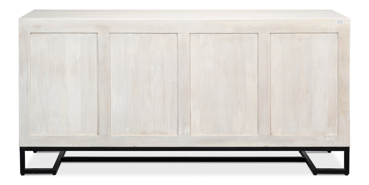 Asiger Four Door Sideboard, by Sarreid, 1'6" length x 6' width x 2'10" height View 3