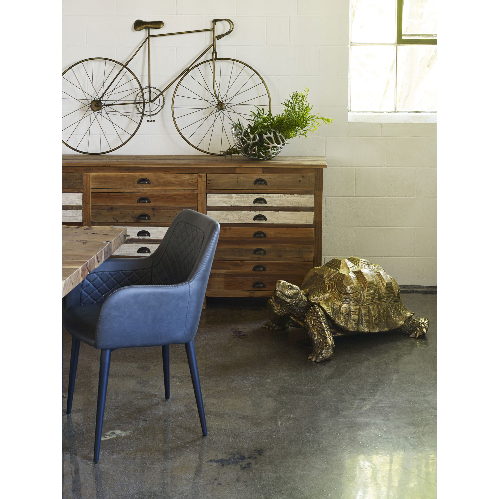 Bent Dining Table Large Brown, by Moe's Home, 118" width x 29.5" height x 40" depth View 9