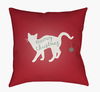 Meowy Accent Pillow, Decorative Pillow by Surya, 18" length x 18" width thumbnail