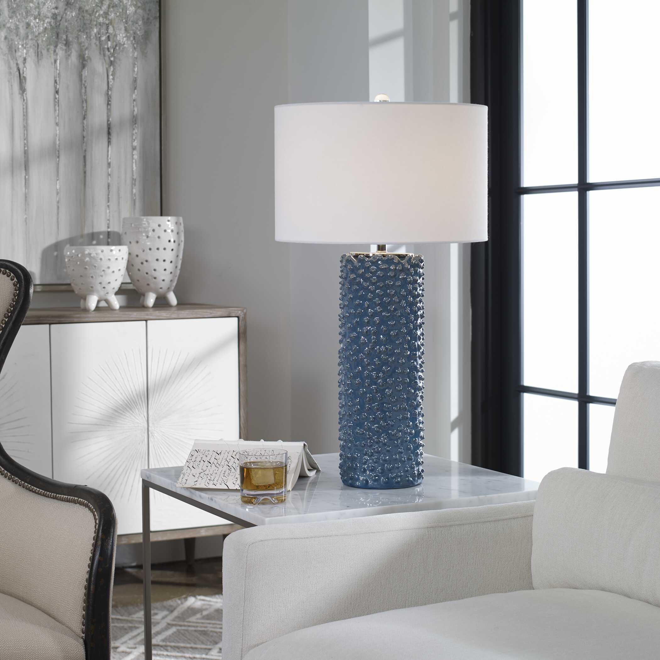 Ciji Blue Table Lamp large image 