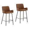 Zamar Counter Stool Set of 2 Saddle, Counter & Bar Stool by Dovetail, 21.5" width x 37.5" height x 20" depth thumbnail 1