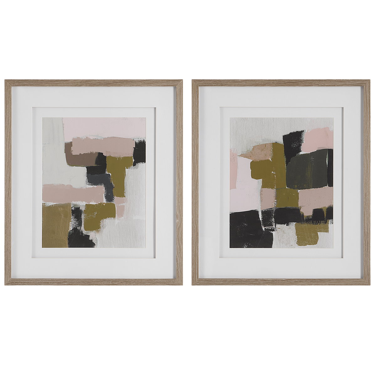 Color Block Framed Prints Set/2, Painting by Uttermost, 26.5" width x 30.5" height x 1" depth View 1