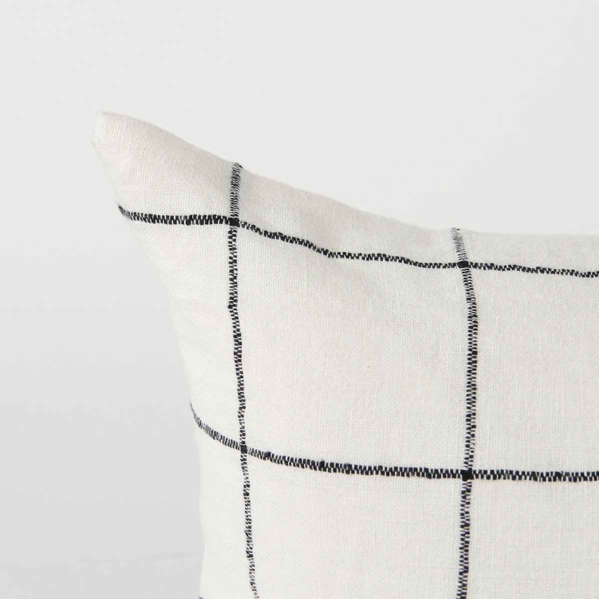 Suzanne 14x26 White/Black Square Pattern Pillow Cover, Decorative Pillow by Mercana, 14" length x 26" width x 0.2" height View 9