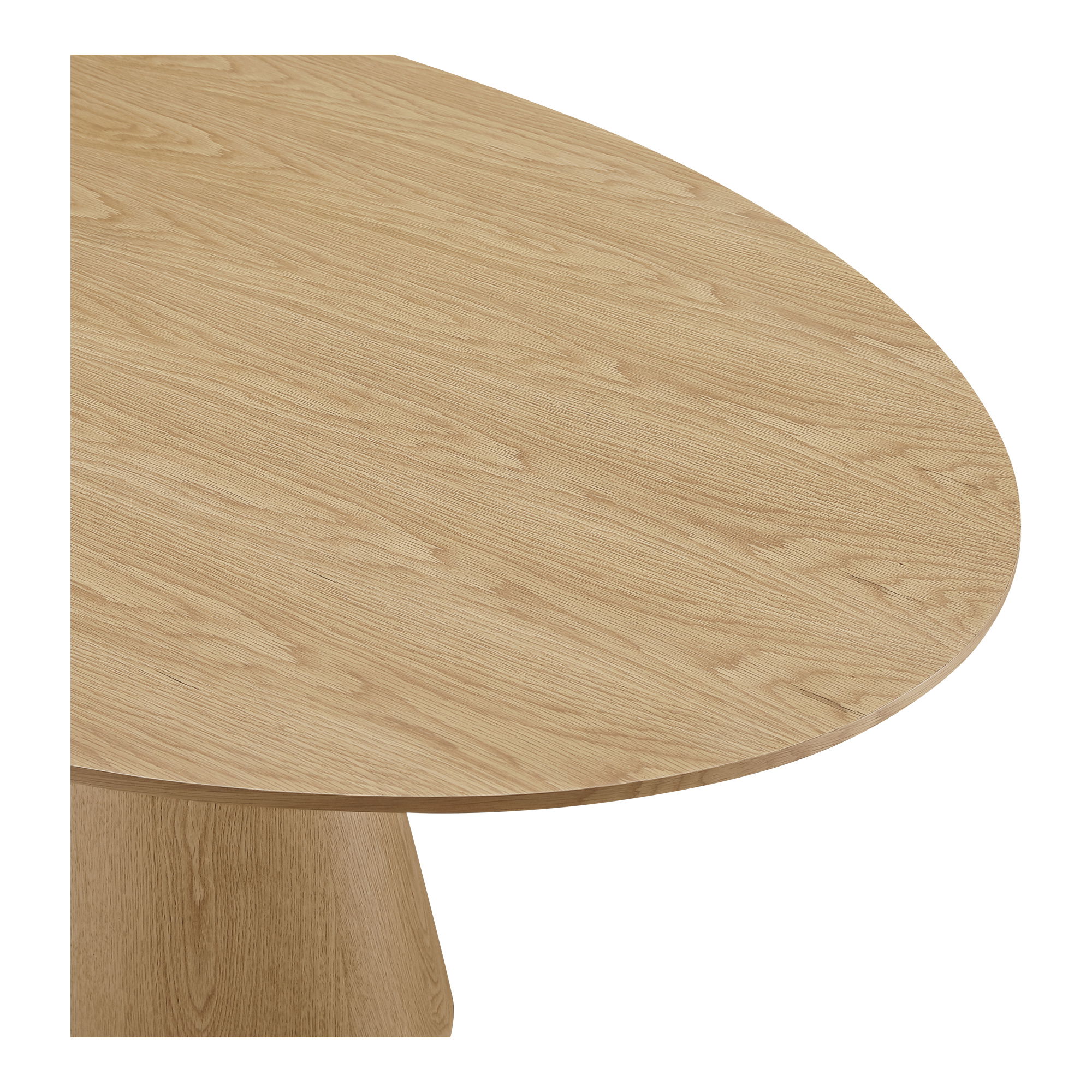 Otago Oval Dining Table Natural Oak, by Moe's Home, 71" width x 29.5" height x 43.5" depth View 5