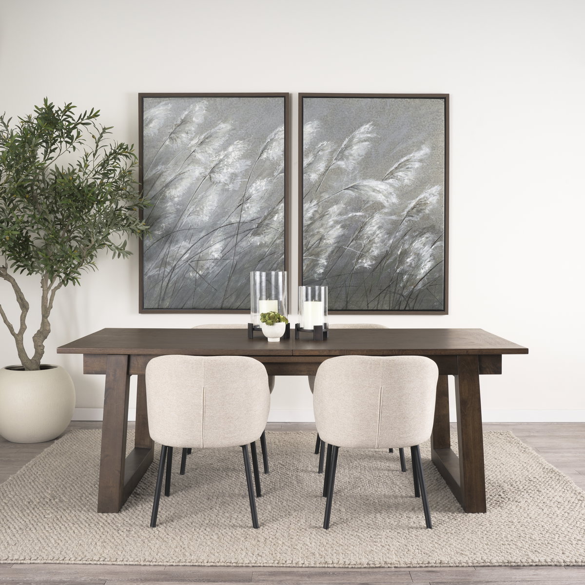 Takota 106.3'L x 39.3'W Rectangular Extendable Dining Table | Modern | Dark Brown Wood | Seats 8, by Mercana, 106.25" length x 39.25" width x 30.75" height View 2