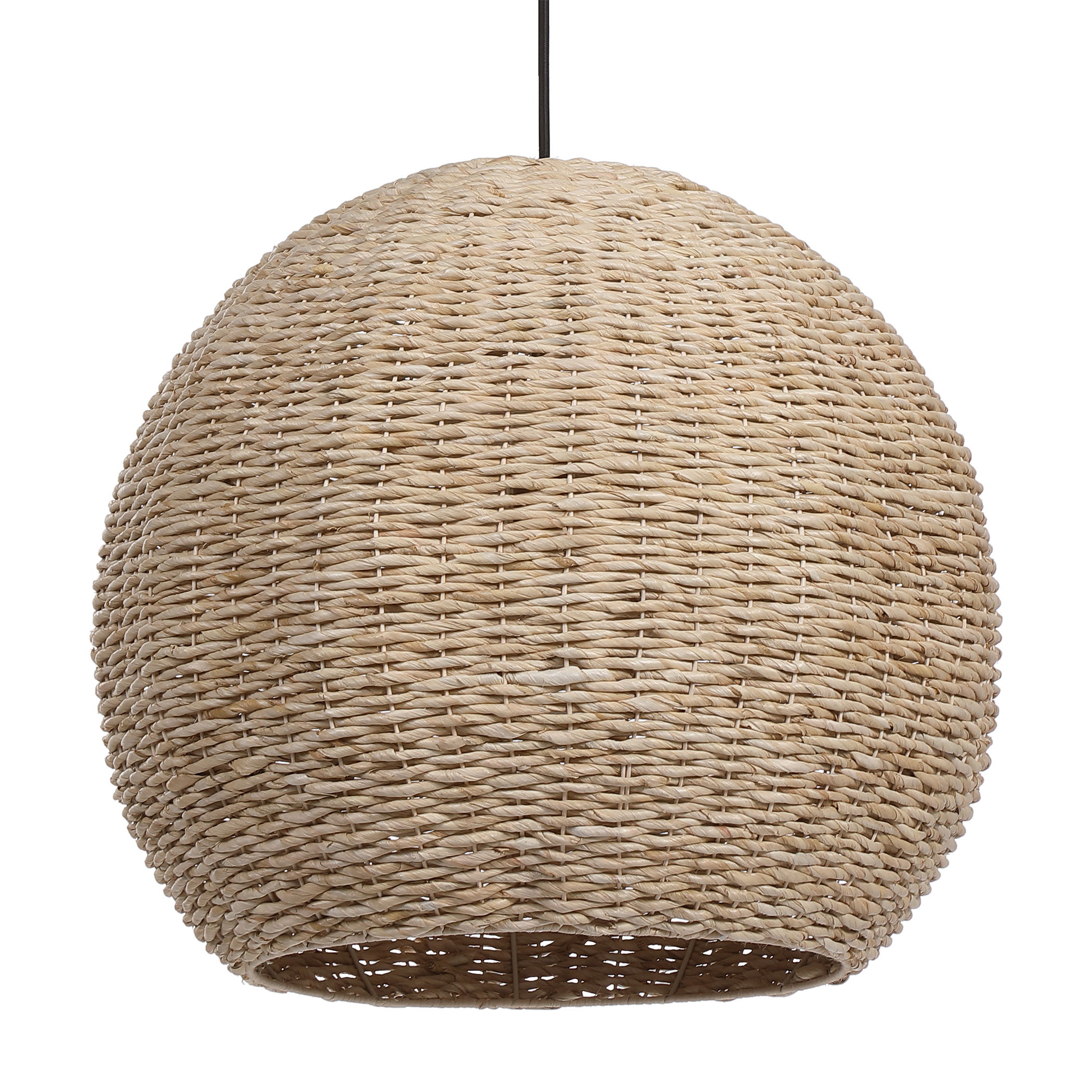 Seagrass 1 Light Dome Pendant, Ceiling Light by Uttermost, 24" width x 21.75" height x 24" diameter View 9