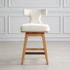 Klismos Off-White Fabric Counter Stool, Counter & Bar Stool by Uttermost, 20" width x 38.25" height x 21.5" depth thumbnail 2