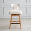 Klismos Off-White Fabric Counter Stool, Counter & Bar Stool by Uttermost, 20" width x 38.25" height x 21.5" depth thumbnail 2