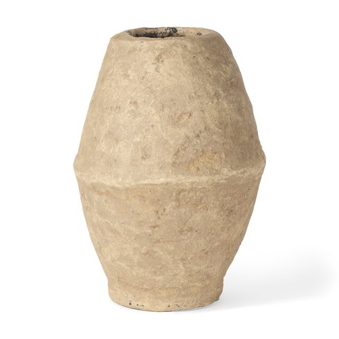 Rundal Small Beige Paper Mache Vase