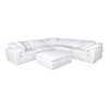 Clay Ottoman Cream White, by Moe's Home, 44.5" width x 19.5" height x 44.5" depth thumbnail 6