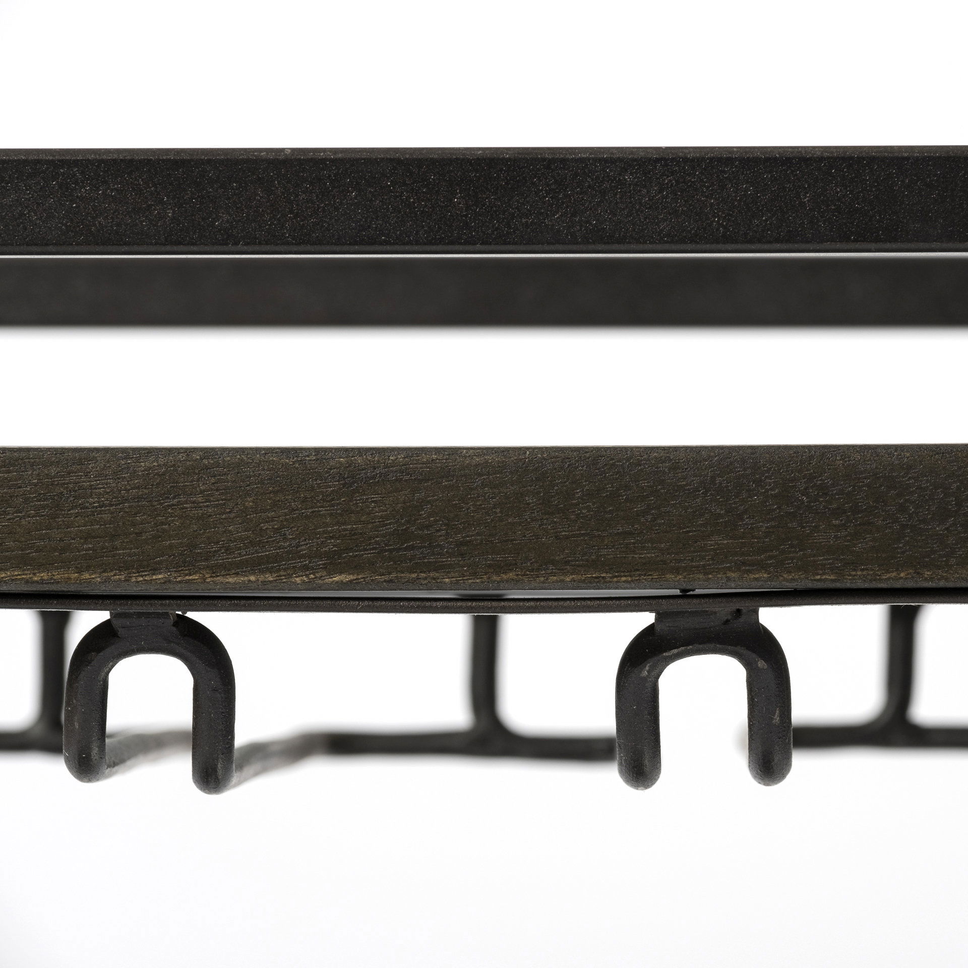 Chriselle Black Metal And Glass Two Tier Bar Cart, Bar Carts & Cabinet by Mercana, 38" length x 18.5" width x 32.5" height View 11