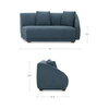 Fraser Right Arm Facing Sofa Deep Blue, Sectional Sofa by Moe's Home, 70" width x 31.5" height x 34.3" depth thumbnail 9