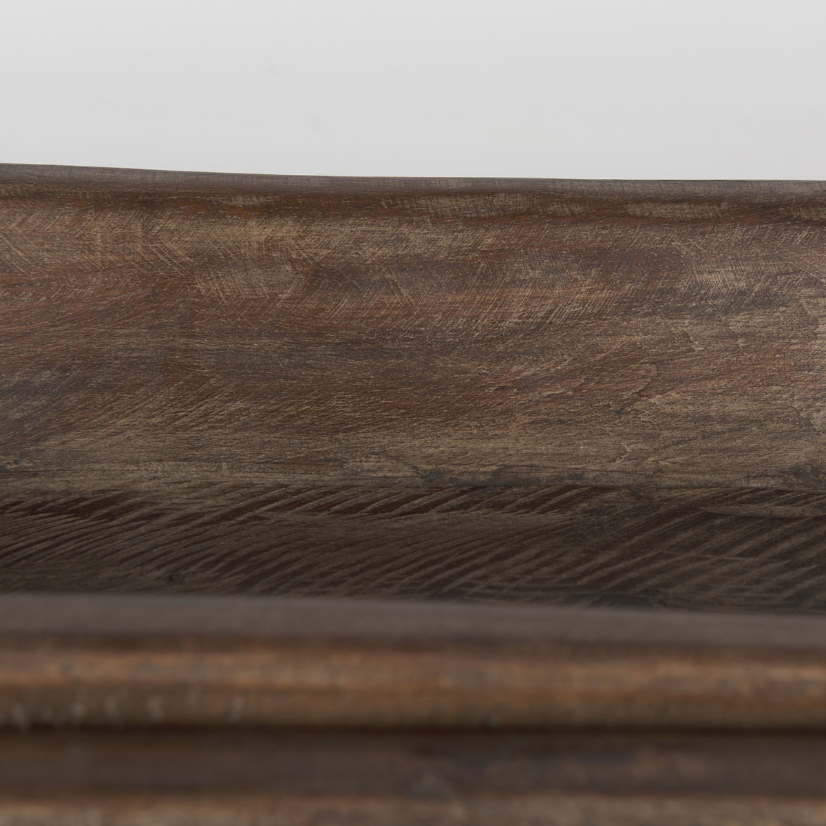 Athena Set of 2 Extra Large Medium Brown Reclaimed Wood Trays, Decorative Tray by Mercana, 34" length x 8" width x 5" height View 10