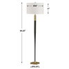 Stowe Satin Black Floor Lamp, by Uttermost, 18" width x 66.25" height x 18" depth thumbnail 3