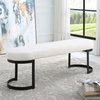 Infinity Black Bench, Benche by Uttermost, 60" width x 19" height x 16.25" depth thumbnail 2