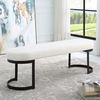 Infinity Black Bench, Furniture by Uttermost, 60" width x 19" height x 16.25" depth thumbnail 2