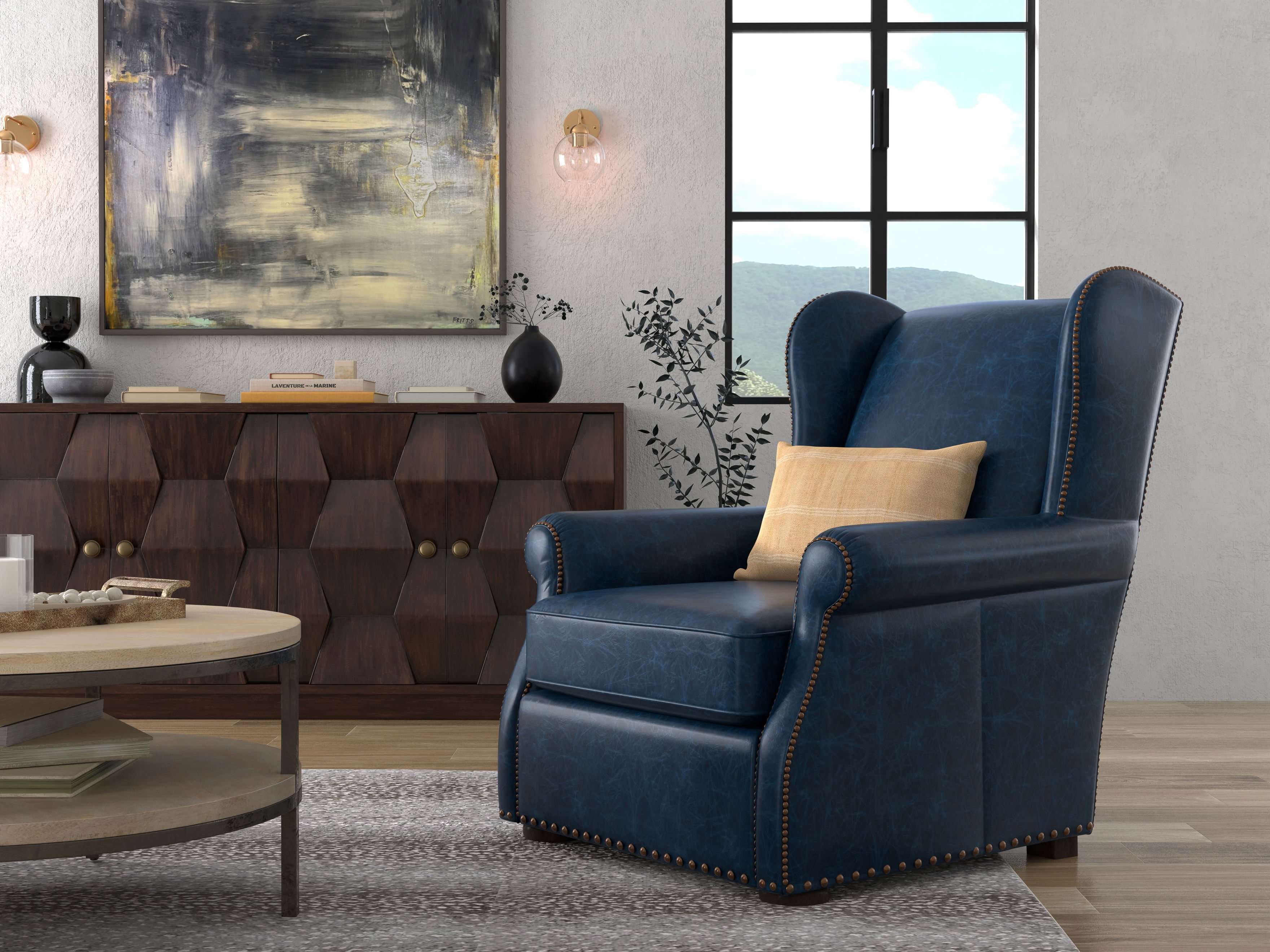 London Dry Accent Chair, Chateau Blue large image 