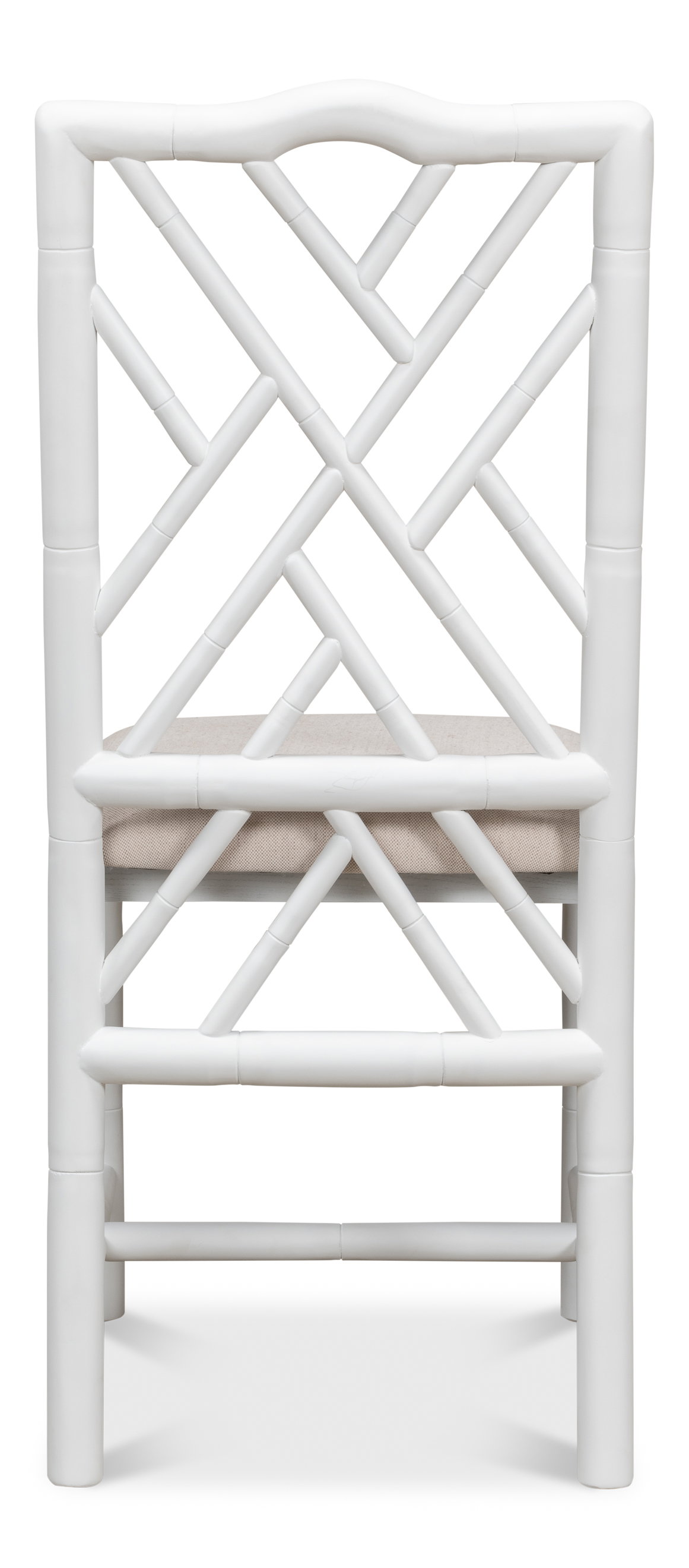 Brighton Bamboo Side Chair, White, Dining Chair by Sarreid, 17" length x 22" width x 39" height View 10