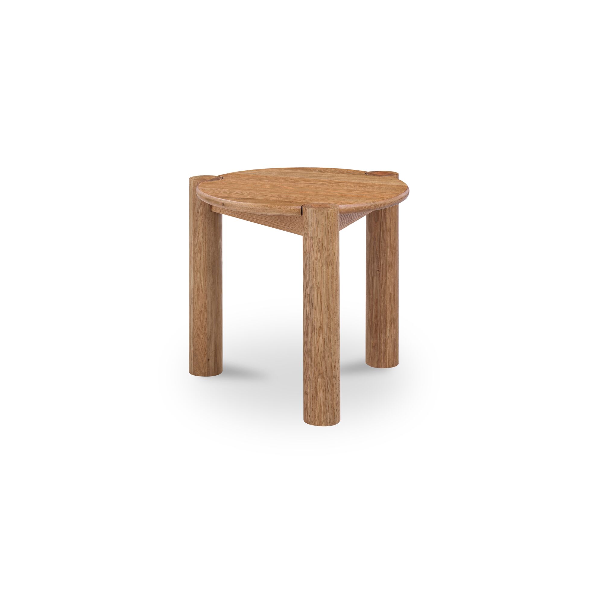 Jack Side Table Brushed Natural Oak, Side & End Table by Moe's Home, 22" width x 22" height x 22" depth View 2