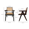 Takashi Chair Dark Brown - Set Of Two, Dining Chair by Moe's Home, 20" width x 33" height x 20" depth thumbnail 12