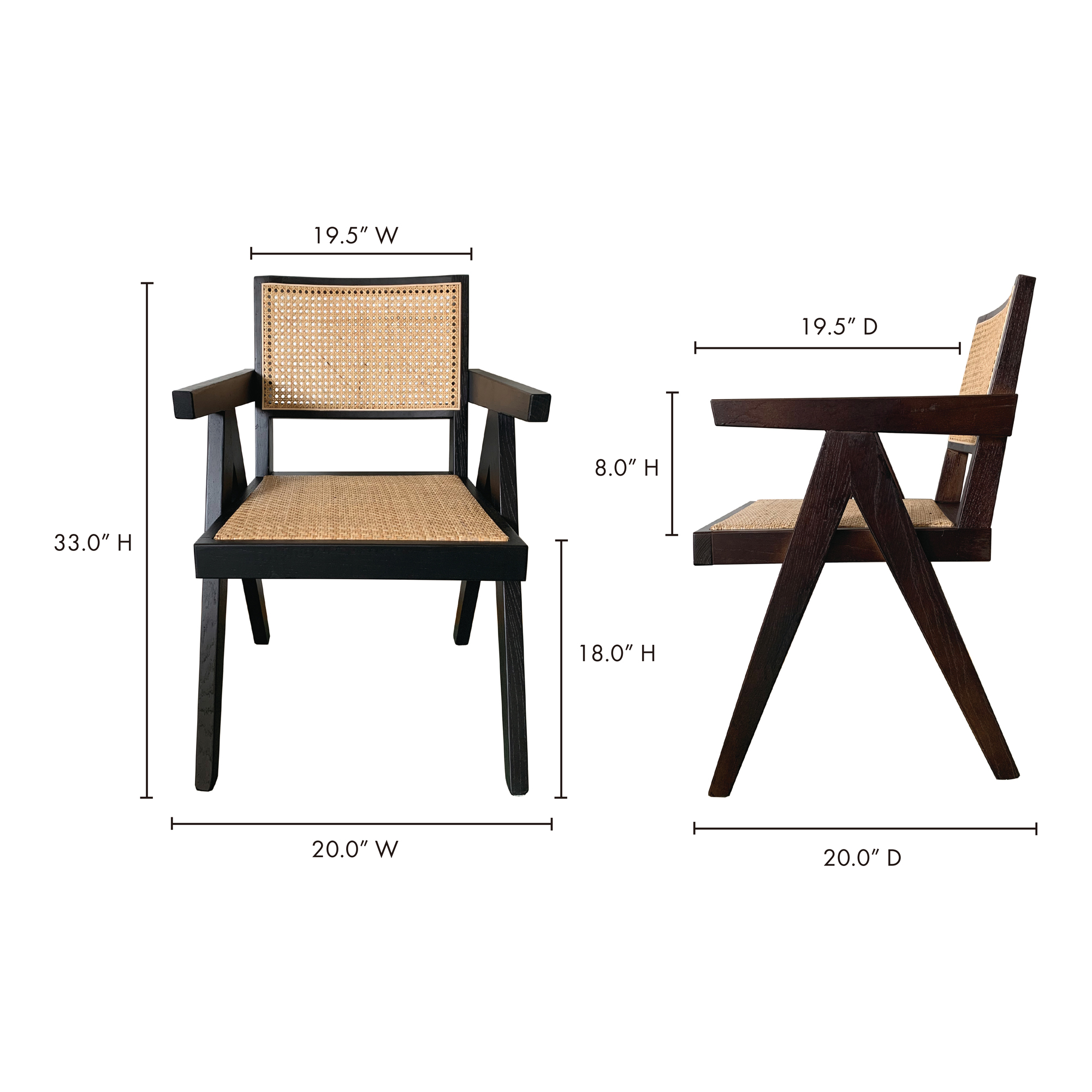 Takashi Chair Dark Brown - Set Of Two large image 