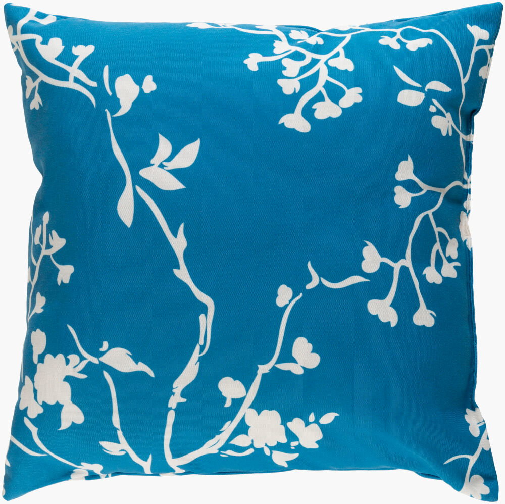 Chinoiserie Floral Accent Pillow, Decorative Pillow by Surya, 20" length x 20" width