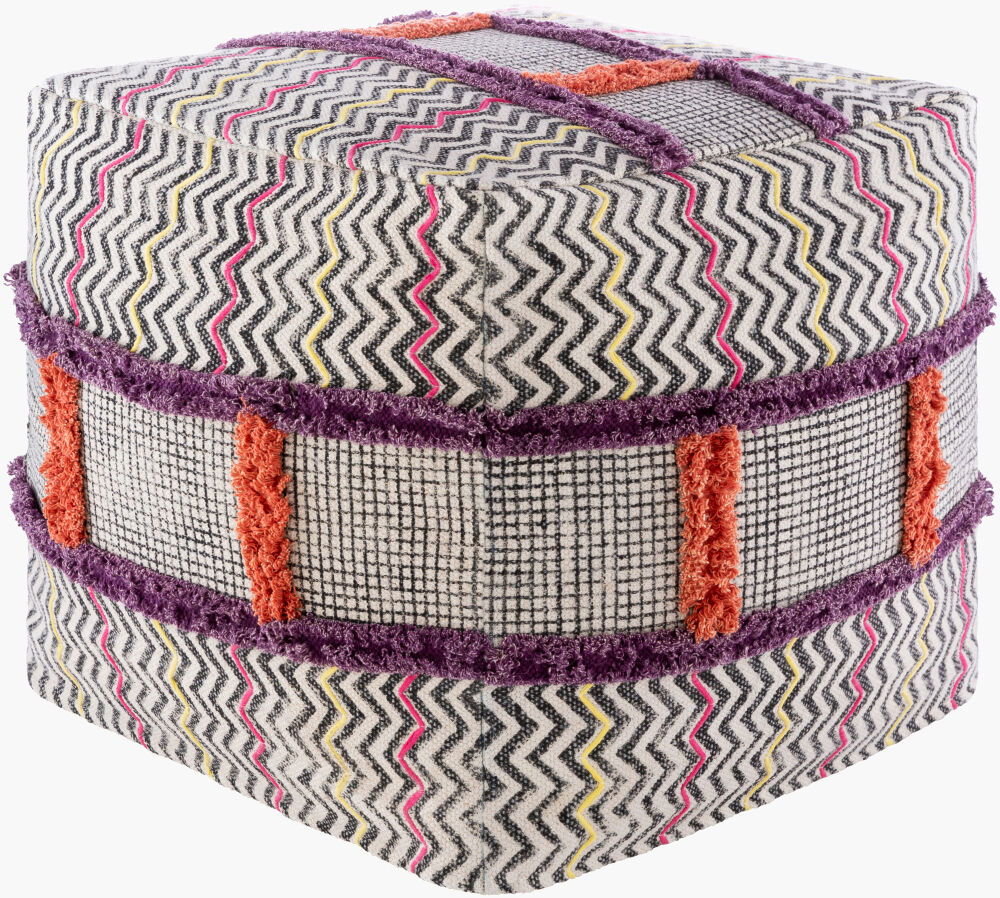 Raja Pouf, Ottoman by Surya, 18" width x 18" height