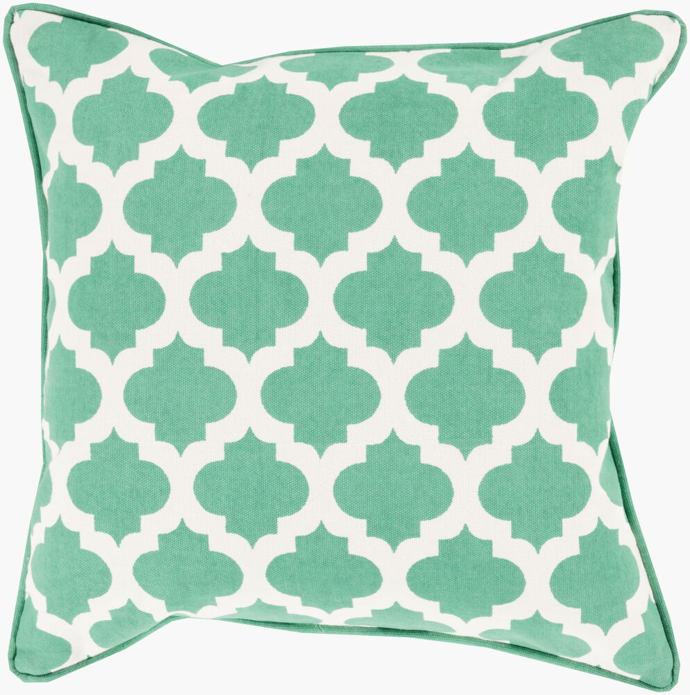 Morrocan Printed Lattice Accent Pillow, Decorative Pillow by Surya, 20" length x 20" width